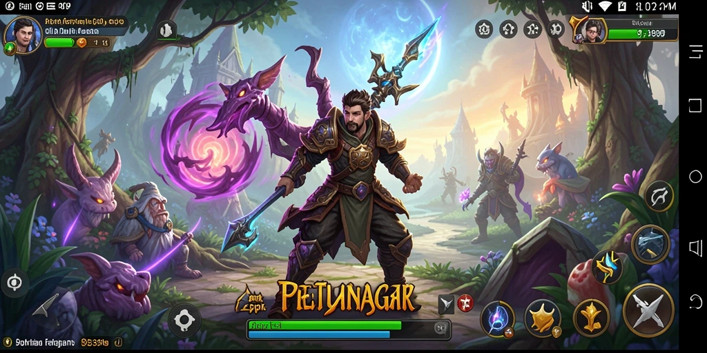 Tampilan gameplay petualangan yang mendebarkan dan penuh warna.