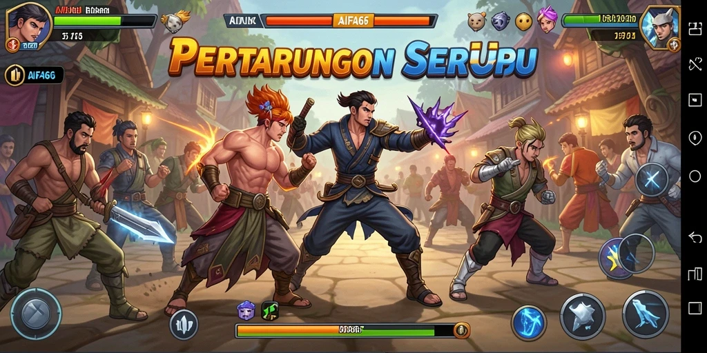 Tampilan gameplay AIFA66 yang mendebarkan saat beradu pukulan.