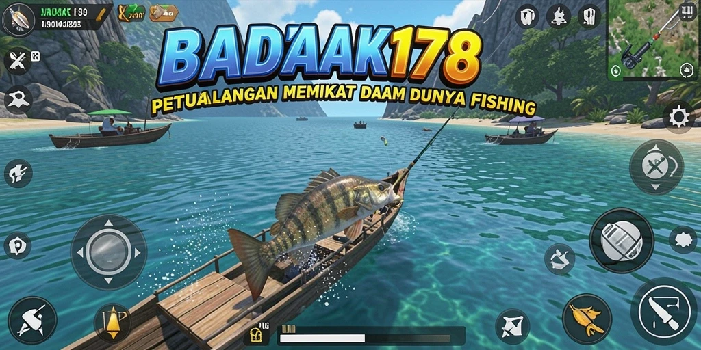 Tangkapan ikan yang menakjubkan dalam BADAK178, menunjukkan gameplay seru.