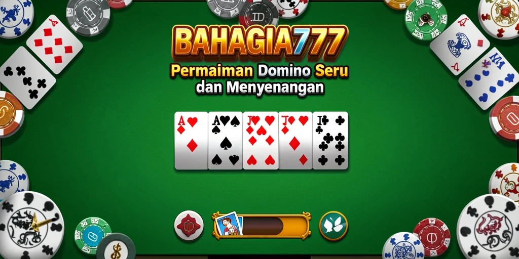 Tampilan gameplay seru BAHAGIA777 dalam permainan Domino.