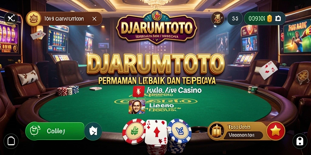 Screenshot gameplay DJARUMTOTO menampilkan dealer langsung dan interaksi pemain.