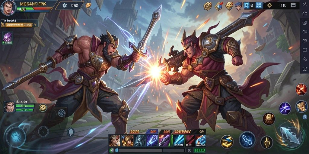 Screenshot utama IDR89 menampilkan aksi gameplay MOBA yang mendebarkan.