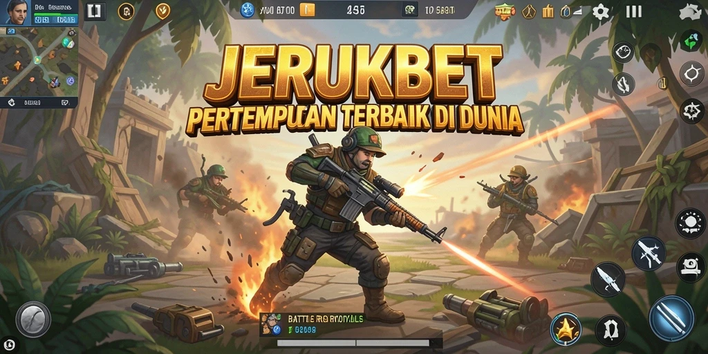 Tangkapan layar utama <strong>JERUKBET</strong> menunjukkan aksi pertempuran yang seru.