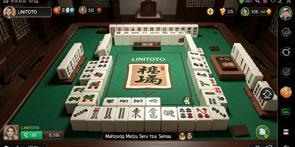 Tampilan layar permainan LINITOTO dengan grafis menawan Mahjong.