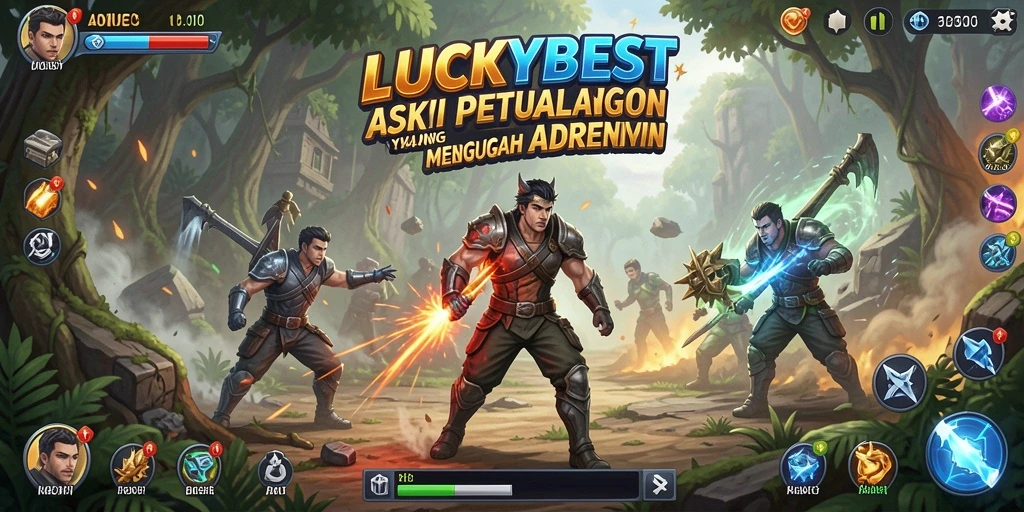 Tampilan seru dari aksi gameplay LUCKYBEST yang mendebarkan.