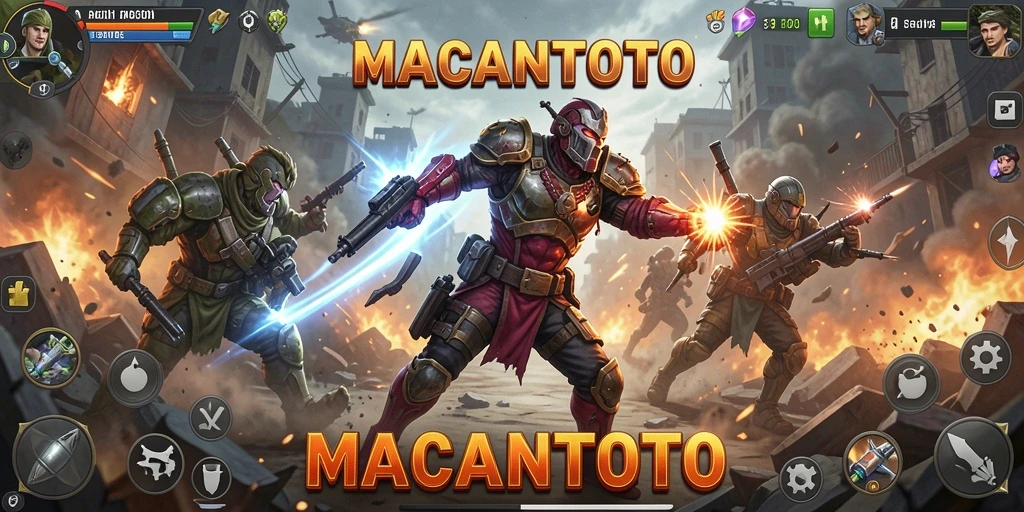 Tampilan aksi seru di MACANTOTO dengan pertarungan menegangkan.