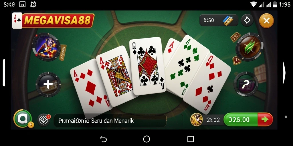 Tampilan gameplay seru dari MEGAVISA88 dengan domino yang menarik.