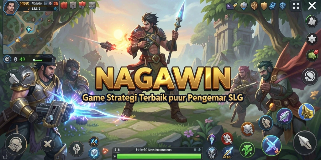 Tampilan gameplay NAGAWIN dengan elemen strategis yang mendebarkan.