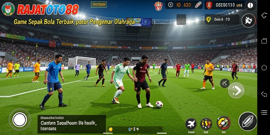 Tampilan gameplay RAJATOTO88 yang seru dan menegangkan di lapangan hijau.