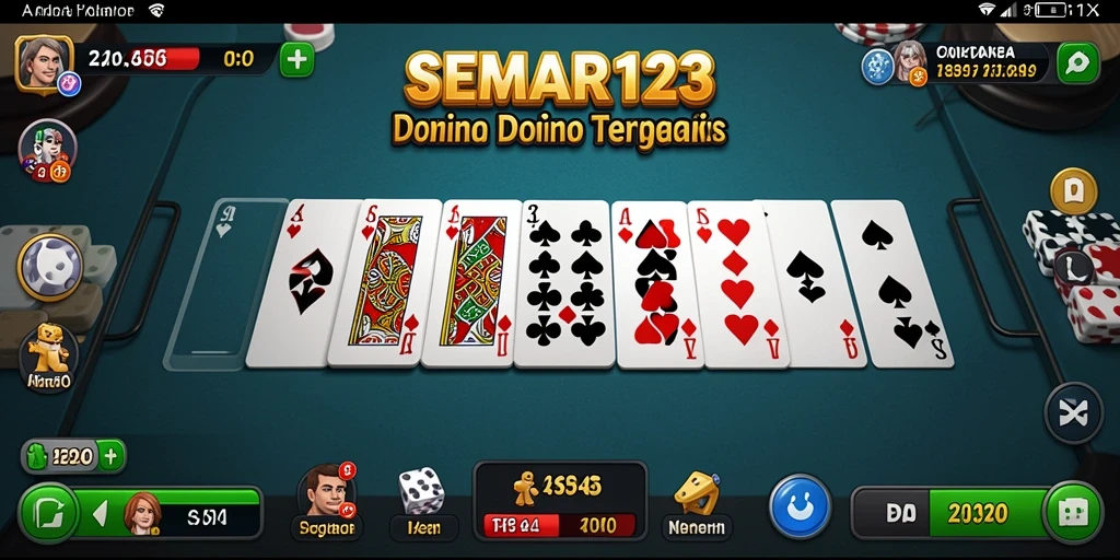 Tampilan permainan Domino yang seru dan interaktif di SEMAR123.
