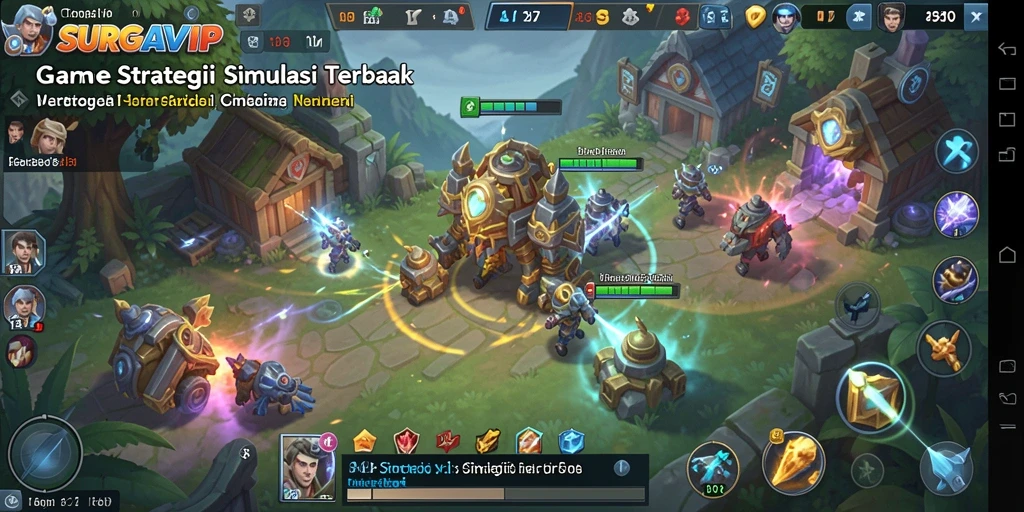 Screeenshot menunjukkan pertempuran epik dalam SURGAVIP.