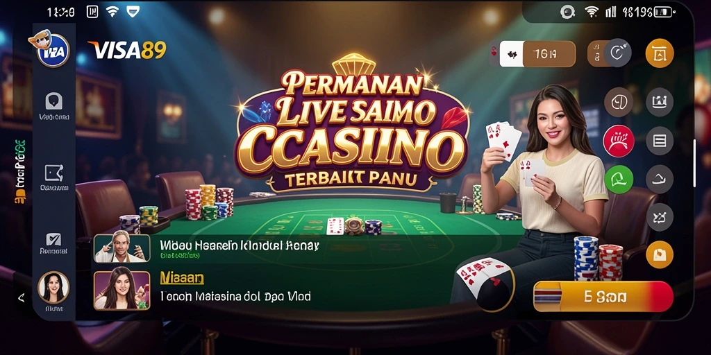 Tampilan gameplay Live Casino yang mengesankan di VISA89.